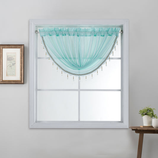 Raleigh - 3D Jacquard Valance - Mint