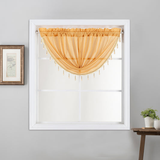 Raleigh - 3D Jacquard Valance - Yellow