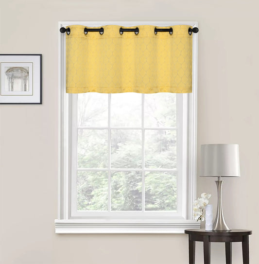 Andria - Engraved Jacquard Valance - Yellow