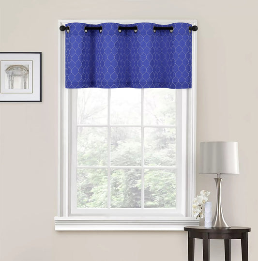 Andria - Engraved Jacquard Valance - Royal