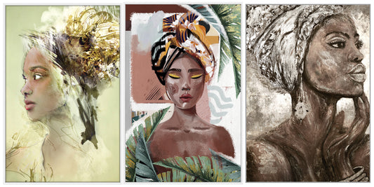 African Model - 20"x30"x1.5" Framed Canvas Wall Art