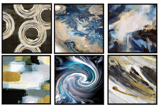 Abstract - 16"x16"x1.5" Framed Canvas Wall Art