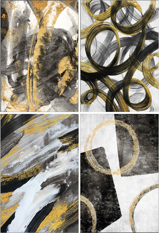 Golden Times - 32"x48" Framed Canvas Wall Art