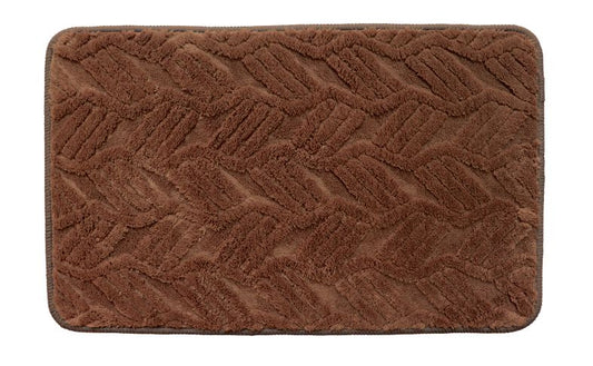 Leaf Lattice - Mocha 2pc Jacquard Mat Set (17x24, 20x32)