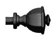 Levi 24"-48" Curtain Rod - Black