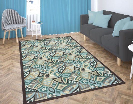 Mosaic Tile - 3'x5' Printed Area Rug - Neutral