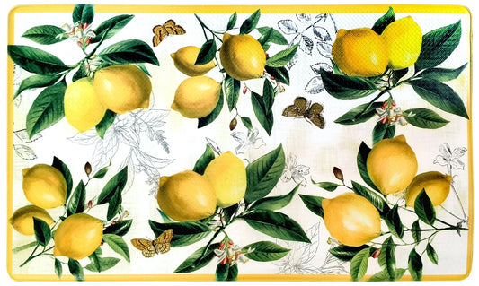 Lemons - Anti-fatigue PVC Mat 18"x30" - Rectangle Shape