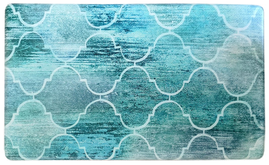 Peacock Blue - Anti-fatigue PVC Mat 18"x30" - Rectangle Shape