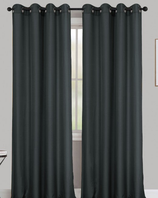 Stefanie - 54"x90" Grommet Curtain Panel - Black
