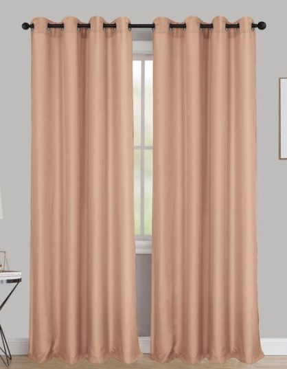 Stefanie - 54"x90" Grommet Curtain Panel - Dusty Rose