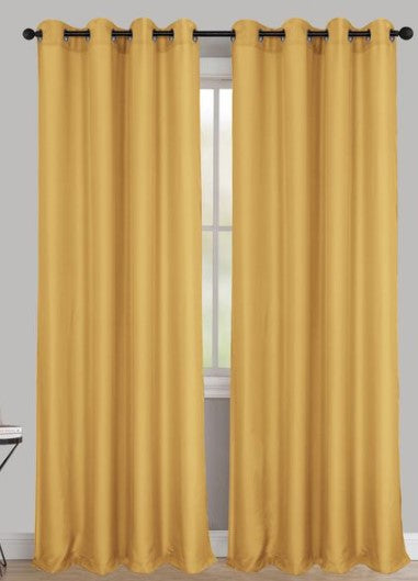 Stefanie - 54"x90" Grommet Curtain Panel - Gold