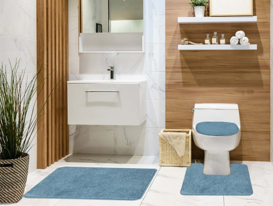 Tobin - 3pc Bath Mat Set- Turquoise