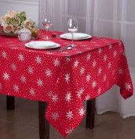 Twinkle Red/Silver Tablecloth