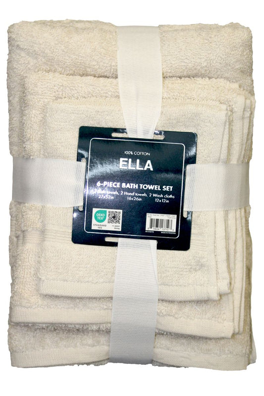 Ella 6pc Towel Set - Beige