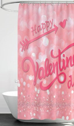 Valentines Wishes - 70"x70" Printed Canvas Shower Curtain