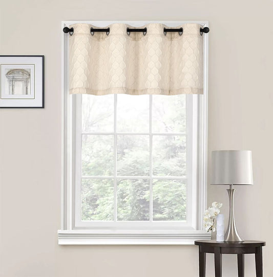 Andria - Engraved Jacquard Valance - Beige