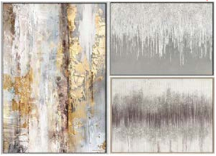 Silver Trees - 30"x48" Framed Canvas Wall Art
