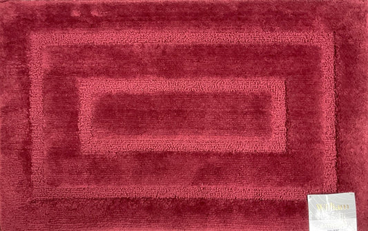 William - 20"x32" Bathroom Rug - Ruby